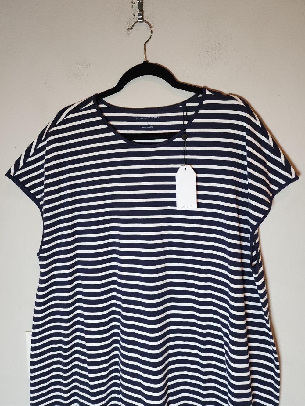 NWT Universal Standard Pima Cotton Iconic Geneva Dress Navy White Stripe 3X - Picture 16 of 16